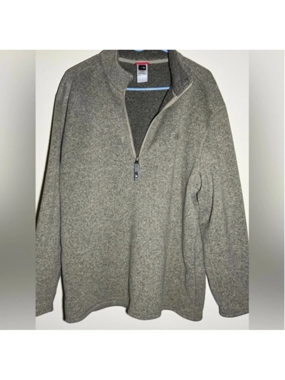 Men's The North Face Zip Up Sweater XL Tan